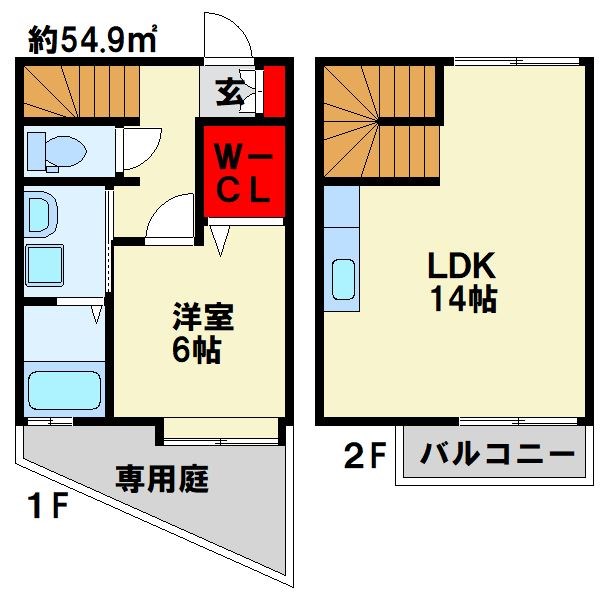 グランモア片野新町 専用庭がございます