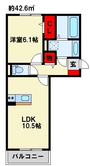Polonia Kokura-kita 間取り