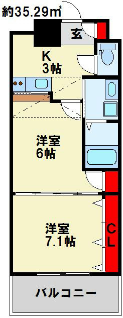 No.65クロッシングタワー 間取り図