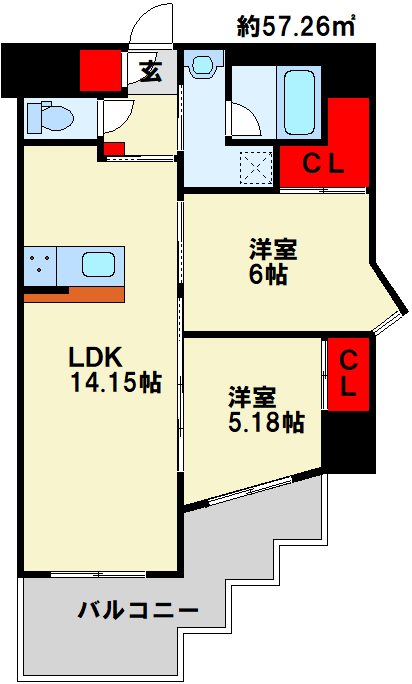 ウイングス城野駅前 間取り