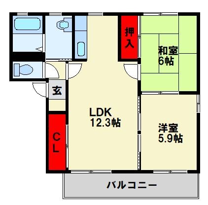 フォーレス元町 B棟 間取り