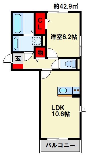 Polonia Kokura-kita 間取り