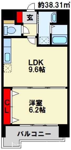 福岡県北九州市小倉北区竪町１丁目 間取り図