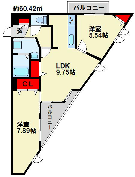 ピュアライフ砂津 間取図