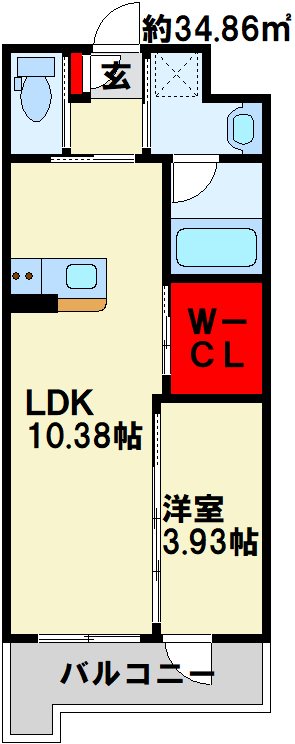 ウイングス城野駅前 間取り