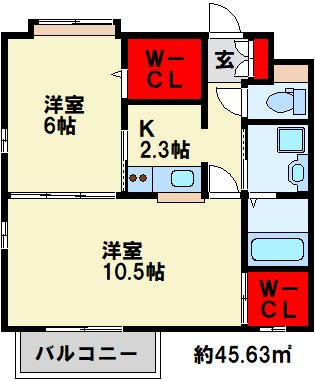 ラ・コルダ西小倉 間取り