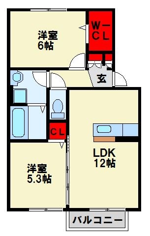 ウィットエブリ D棟  間取り