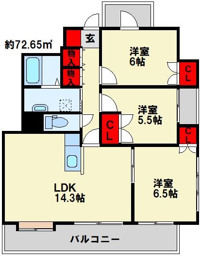 REZIA小倉 間取り