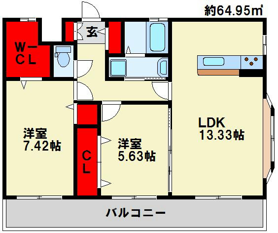 サンシャインⅢ   間取り図