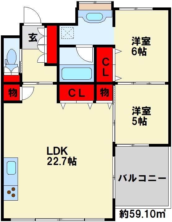 アクアサージュ大手町 間取り図