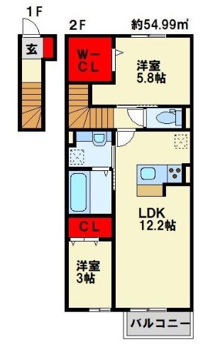 セジュール原町Ⅵ 間取り