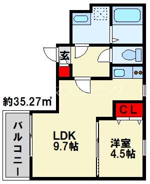 グラシアス三萩野 間取り図