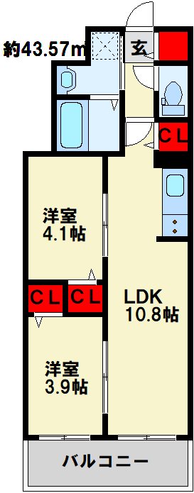 サンクレシア戸畑駅前Ⅱ 間取り