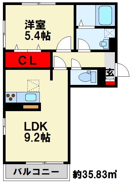 ザ・レジデンスD-room守恒 間取り
