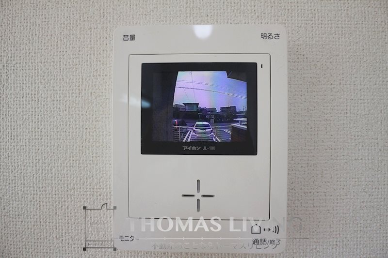 プロムナード長津 モニタ付きインターホンで来客確認が出来ます。