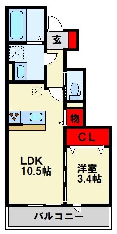 ユアメゾン高須北 B 間取り