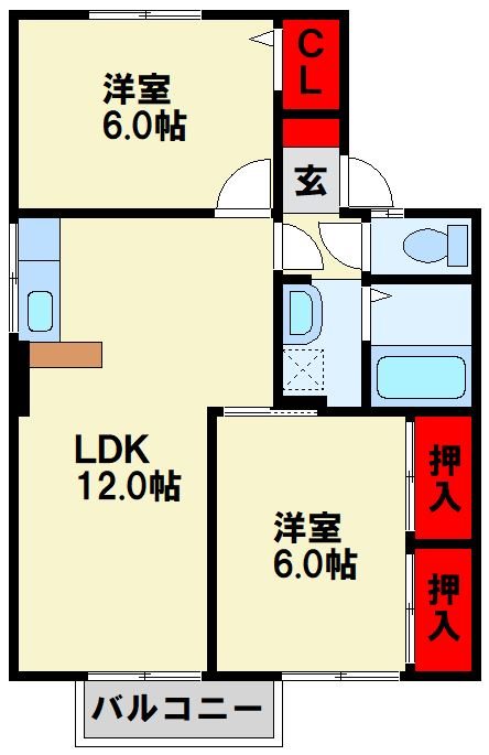 シャトレー松風 C棟  間取り