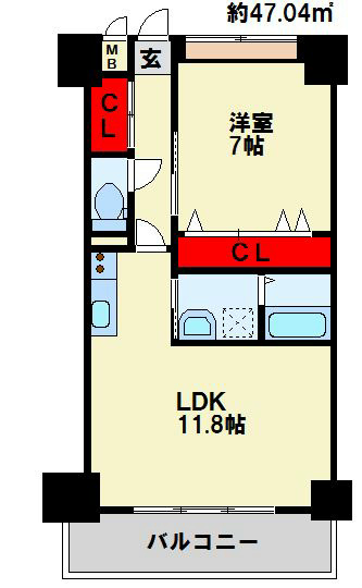 GRAVIS  寝室独立型の1LDKです。