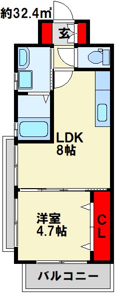 レジナスイート田町 お二人でも暮らせる空間です。
