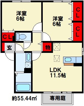 ヴィルヌーヴ学研台 間取り
