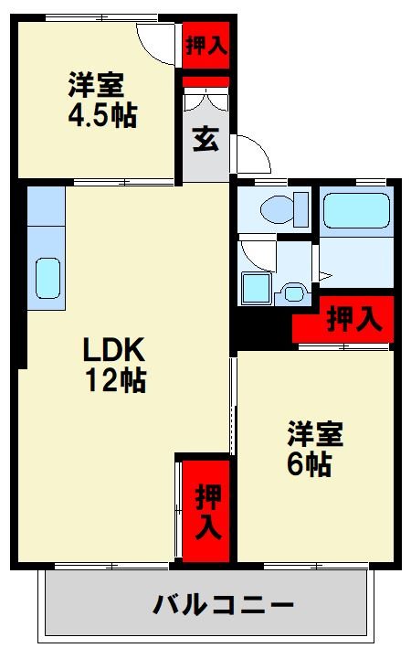 福岡県中間市岩瀬１丁目 間取り