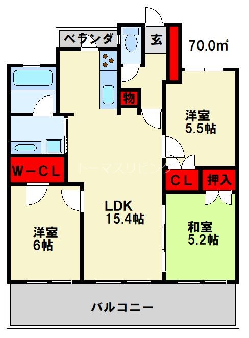 サンライフ小倉原町Ⅲ 間取り