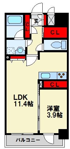 レジデンス枝光  キッチンが奥まっているので生活感を見せない間取り♪