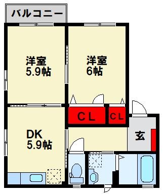GoodLuckⅠ棟 間取り