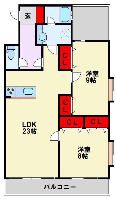 オークランドヒルズ八幡 間取り