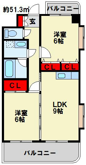 福岡県北九州市小倉北区木町２丁目 間取り