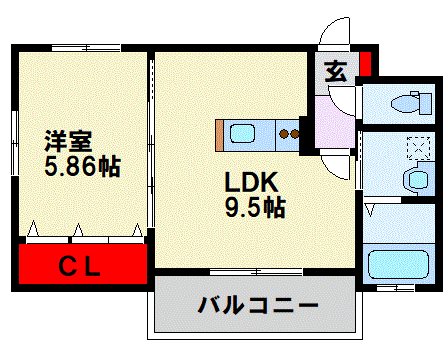 福岡県北九州市八幡東区昭和３丁目 間取り