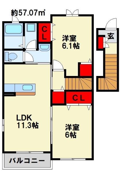 ウィステリア 壱番館 側面に窓があるのは角部屋のみです。