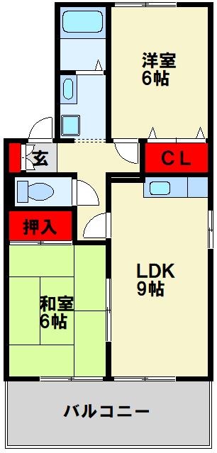 サンセジュール 角部屋のみLDK側面に窓があります。