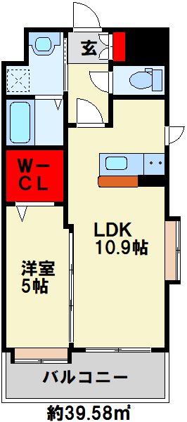 ニューサンリバー15番館 人気のカウンターキッチンとウォークインクローゼットです。