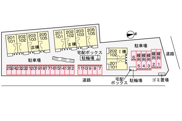 アス・テラスⅡ 駐車場