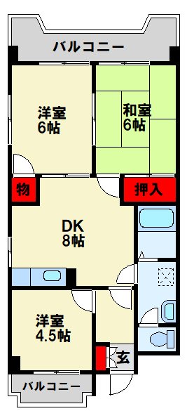 シャトレ中井  間取り