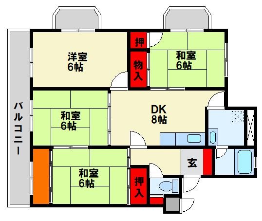 エメラルドマンション井堀 間取り