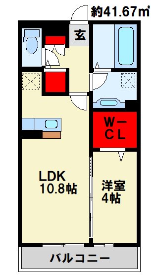 ドゥ　リヴェール 収納も大きく、設備も充実している使いやすい間取りです。