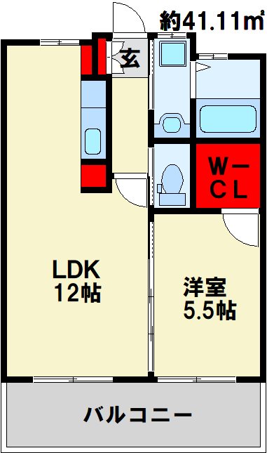フェルト1113 広々12帖のリビング