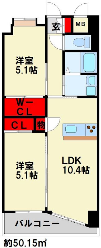 ギャラン二島 間取り