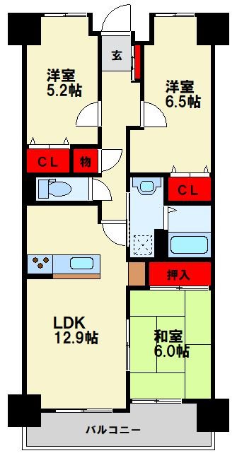 サニーヒルズ黒崎 間取り