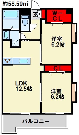 ザ・レジデンス香春口三萩野駅前 間取り