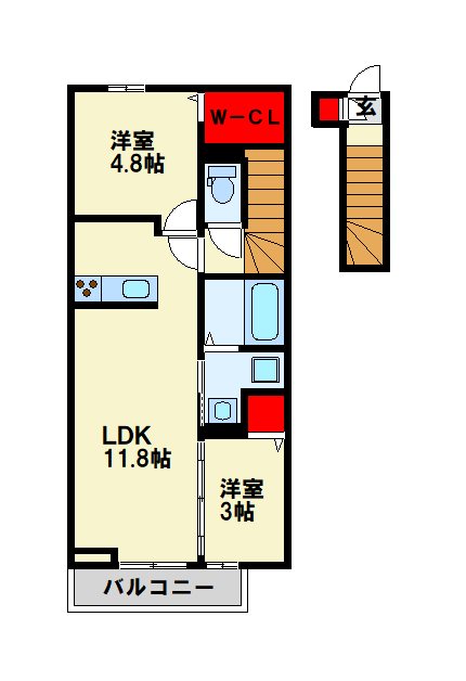 トレス古前 間取り