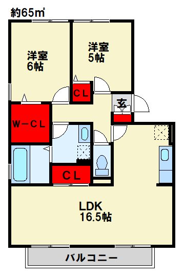 コンフォールⅠ番館 間取り