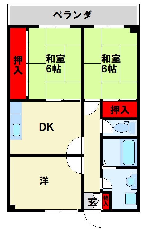 メゾンド三ヶ森 間取り