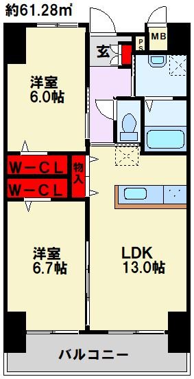 TGボナール浅川台 A棟 間取り