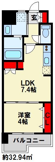 REGARIA KOKURAKITA　CENTER PLACE 間取り