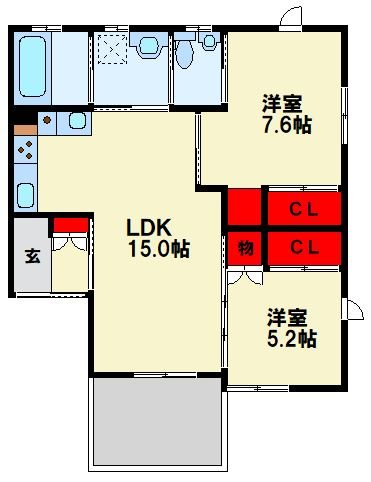 ウェルカーサ陣原 間取り