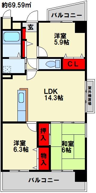 珪州館Ⅲ 間取り