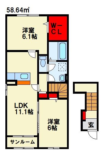 ボスカート　Ｊ.Ⅱ 間取り